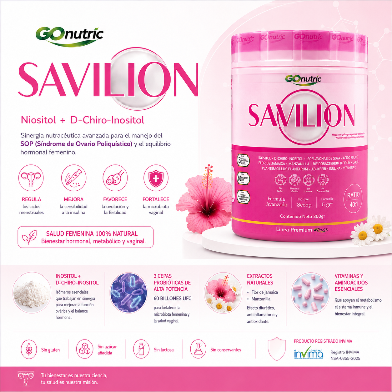 Savilion® Niositol + D-Chiro-Inositol 40:1