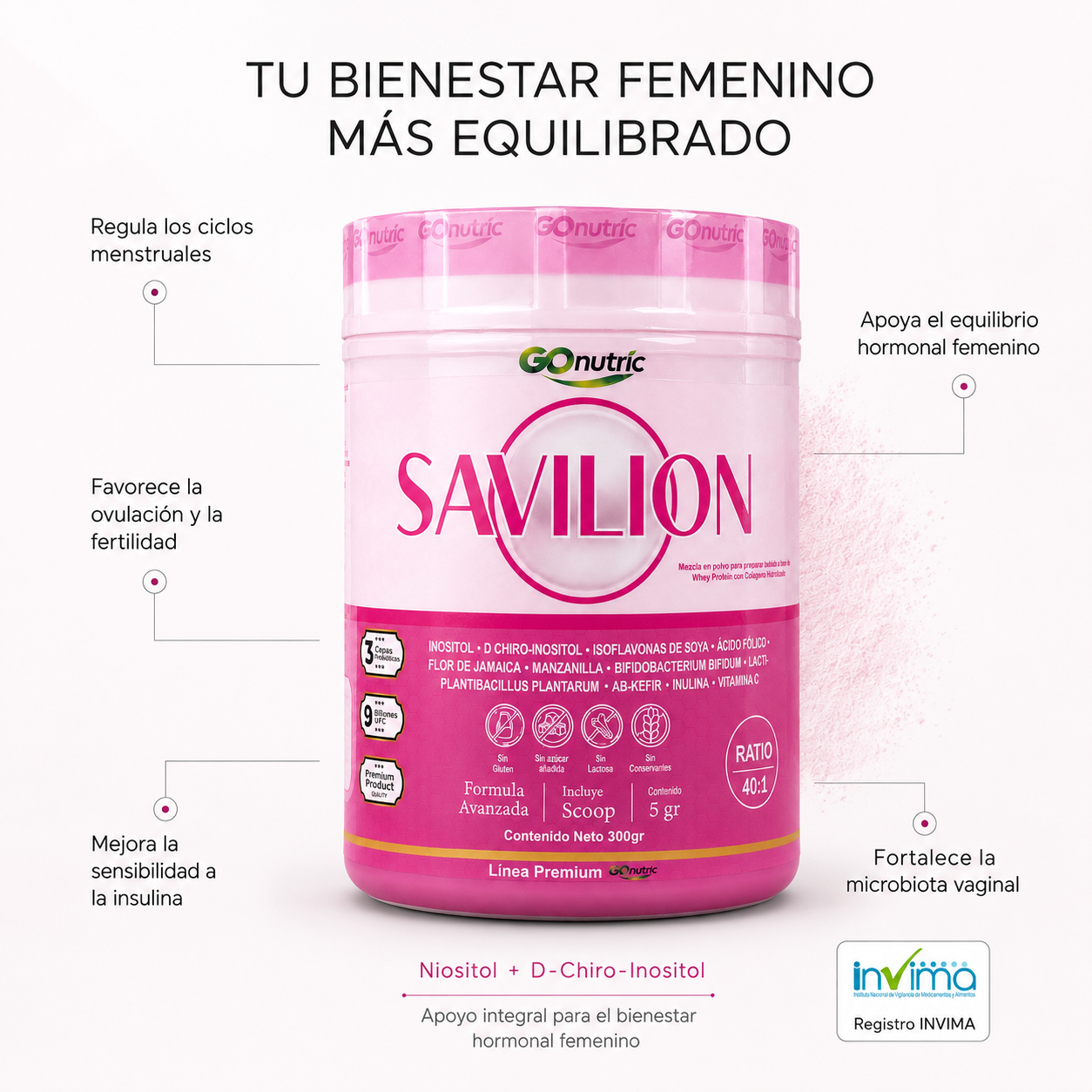 Savilion® Niositol + D-Chiro-Inositol 40:1