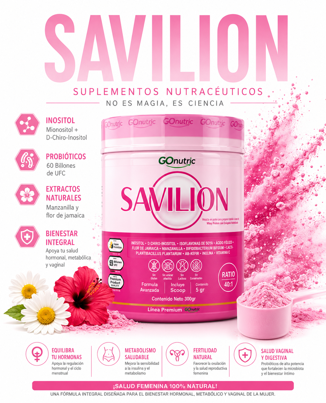 Savilion® Niositol + D-Chiro-Inositol 40:1